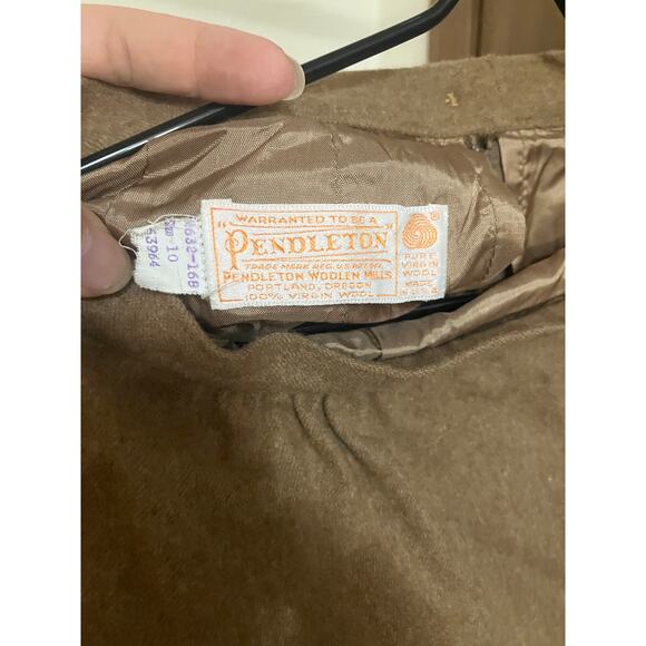 Pendleton Skirt Suit 10 Pure Virgin Wool Satin Lined VTG Portland Oregon USA 80s - Picture 16 of 16